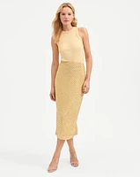 Allora Beaded Midi Skirt in Chamomile | Veronica Beard