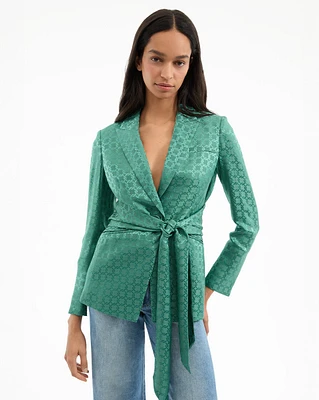 Issel Wrap Jacket in Clover | Veronica Beard