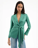 Issel Wrap Jacket in Clover | Veronica Beard