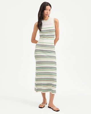 Dawna Knit Maxi Dress in Off-White Multi | Veronica Beard