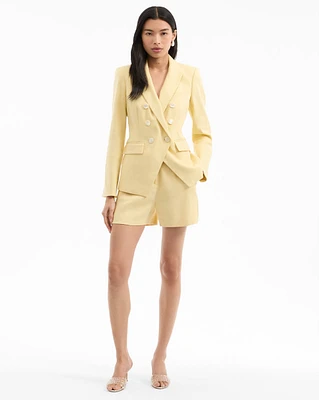 Miller Stretch-Linen Dickey Jacket in Chamomile | Veronica Beard