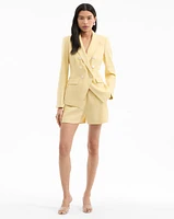 Miller Stretch-Linen Dickey Jacket in Chamomile | Veronica Beard