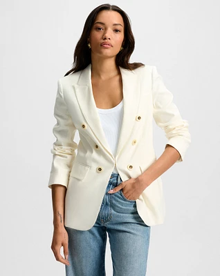 Bexley Dickey Jacket in Dove | Linen Blazer | Veronica Beard