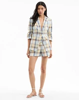 Clayton Plaid Dickey Jacket in Powder Blue Multi | Veronica Beard