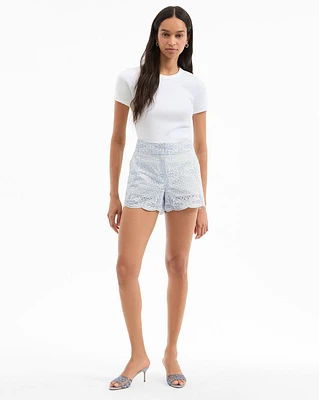 Allen Eyelet Short in Powder Blue Multi | Veronica Beard