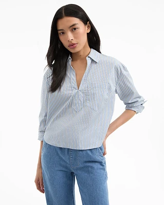 Khai Striped Shirt in Blue Multi | Veronica Beard