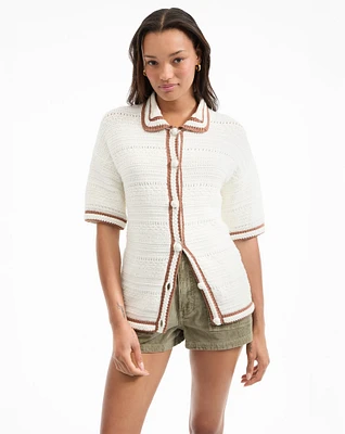 Jadine Elongated Cardigan in Dove | Veronica Beard