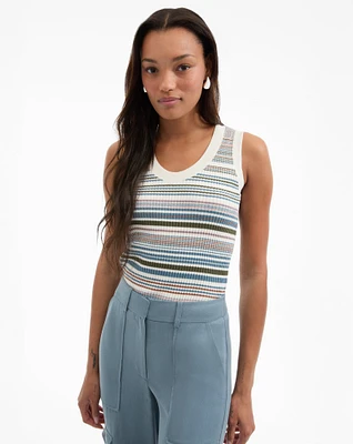 Ezinna Knit Tank Top in Dove Multi | Veronica Beard