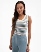 Ezinna Knit Tank Top in Dove Multi | Veronica Beard
