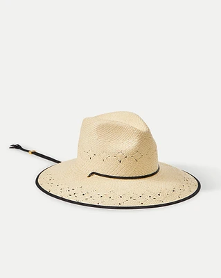 Fiji Hat in Natural/Black | Veronica Beard