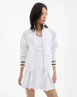 Volley Track Jacket in White | Veronica Beard