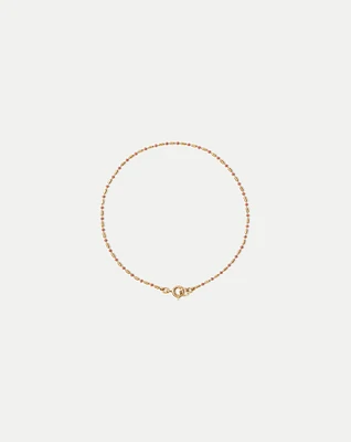 Enamel Bead Chain Anklet in Mauve | Veronica Beard