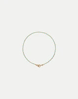 Enamel Bead Chain Anklet in Turquoise | Veronica Beard