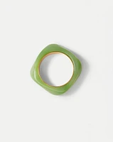 Sculpted Resin Bangle in Jade | Veronica Beard
