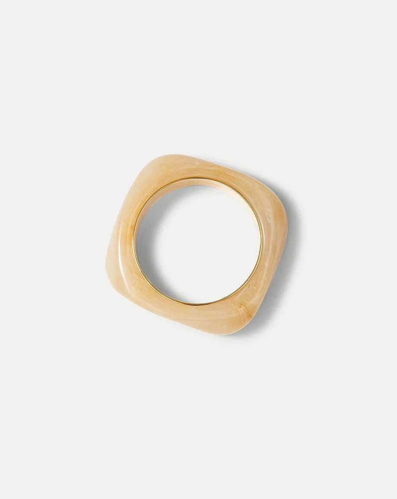 Sculpted Resin Bangle in Natural | Veronica Beard