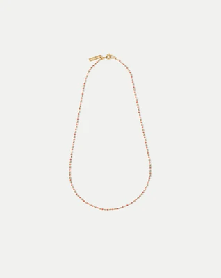 Enamel Bead Chain Necklace in Pink | Veronica Beard