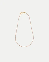 Enamel Bead Chain Necklace in Pink | Veronica Beard