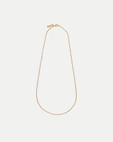 Long Enamel Bead Chain Necklace in Mauve | Veronica Beard