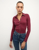 Scottie Button Down Shirt in Wine | Veronica Beard