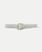 Martina Belt in White | Veronica Beard