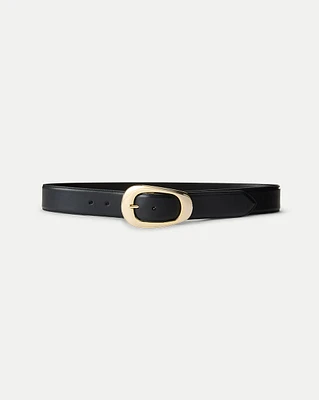 Carlotta Leather Belt in Black | Veronica Beard