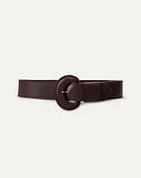 Carolina Leather Belt in Wine | Veronica Beard