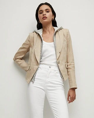 Hosanna Khaki Linen Dickey Jacket | Veronica Beard