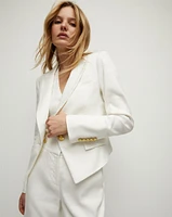 Hosanna Linen Dickey Jacket in Off-White | Veronica Beard