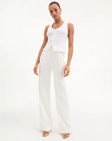 Jude Wide-Leg Linen Pant in White | Veronica Beard