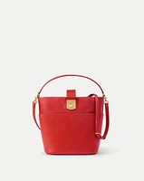 Small Crest Lock Bucket Bag in | Veronica Beard