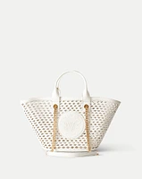 Small Crest Market Tote in Off-White | Veronica Beard