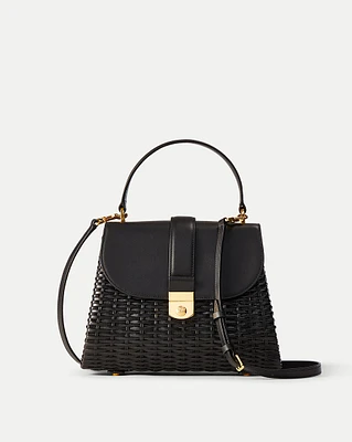 Crest Lock Basket Bag in Black | Veronica Beard