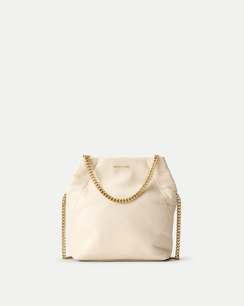 Small Veronica Beard Slouch Bag in Ivory | Veronica Beard