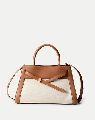 Veronica Beard Canvas Dash Bag in Natural Linen/ Hazelwood | Veronica Beard