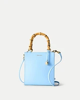 Small Bamboo-Handle Shopper in Light Blue | Veronica Beard