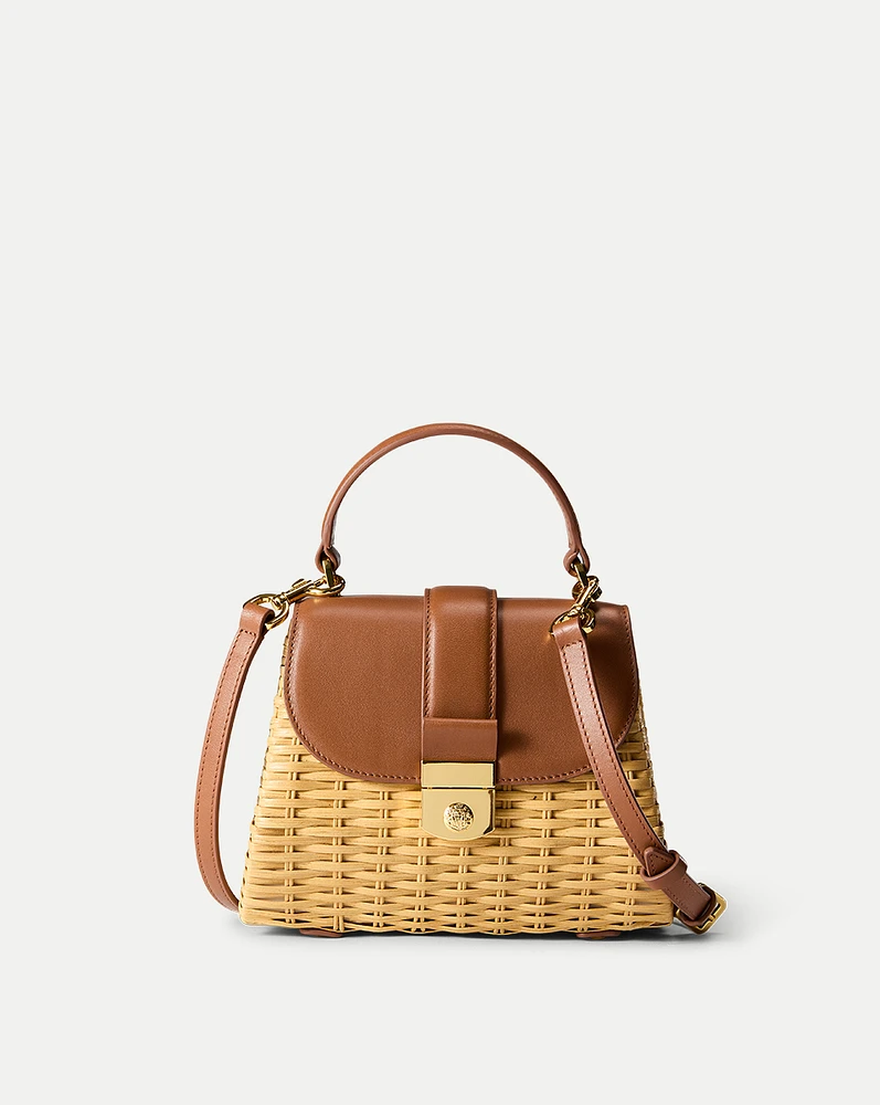 Small Wicker Avenue Bag in Hazelwood | Veronica Beard