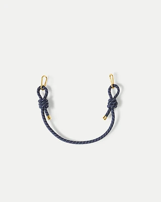 Paracord Short Bag Strap in Navy Multi | Veronica Beard