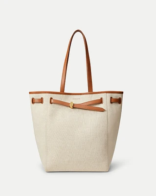 Veronica Beard Canvas Dash Tote in Natural/Hazel | Veronica Beard