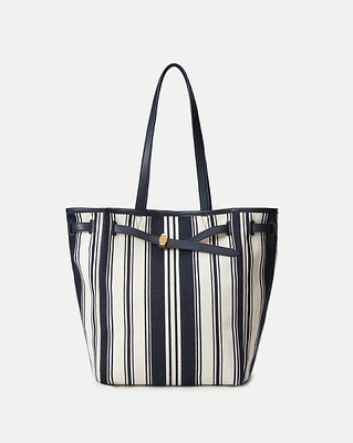 Veronica Beard Striped Canvas Dash Tote in Navy Multi | Veronica Beard