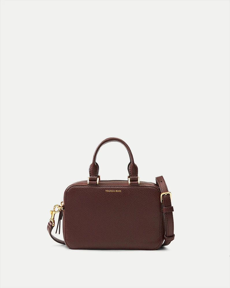 Boxy Top-Handle Bag in Dark Raisin | Veronica Beard