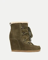 Elfred Suede Wedge Bootie | Veronica Beard