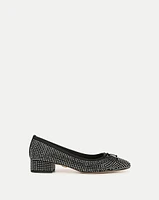 Cecile Rhinestone Ballet Pump in Black Rhinestone | Veronica Beard