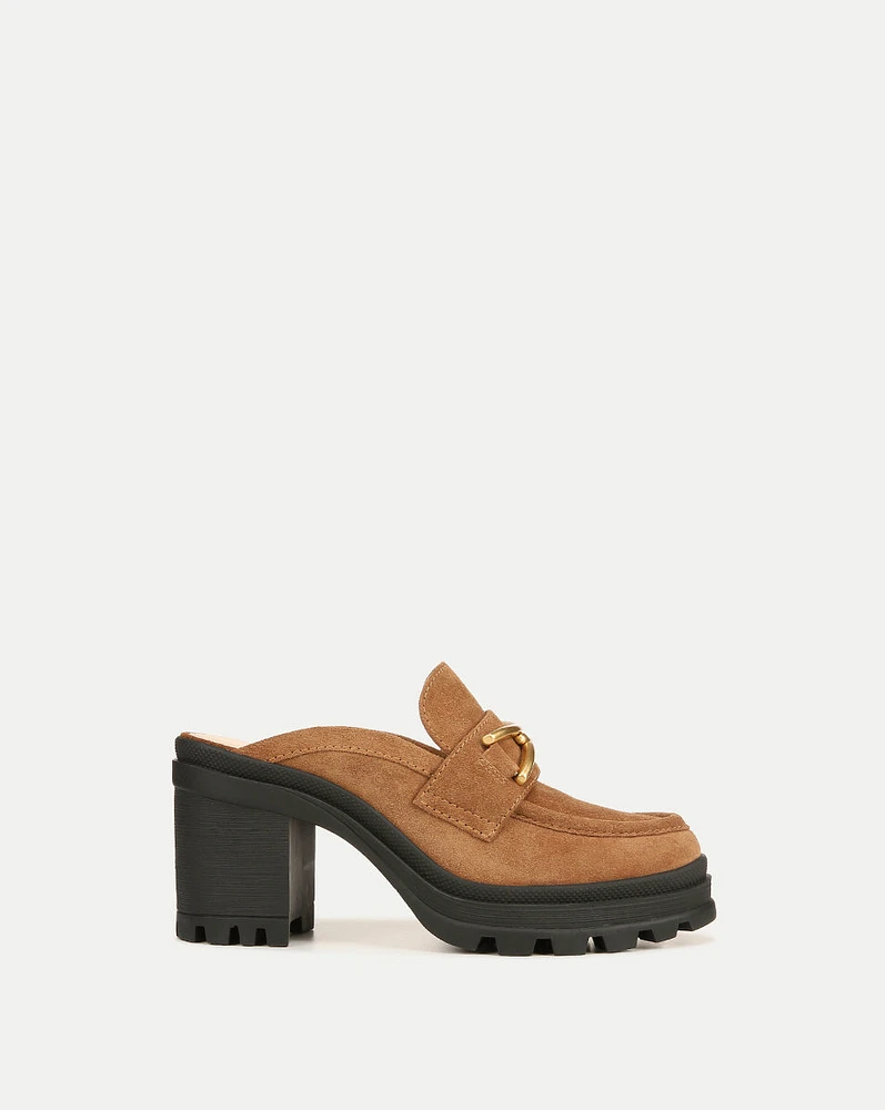 Wynter Suede Loafer Mule | Veronica Beard