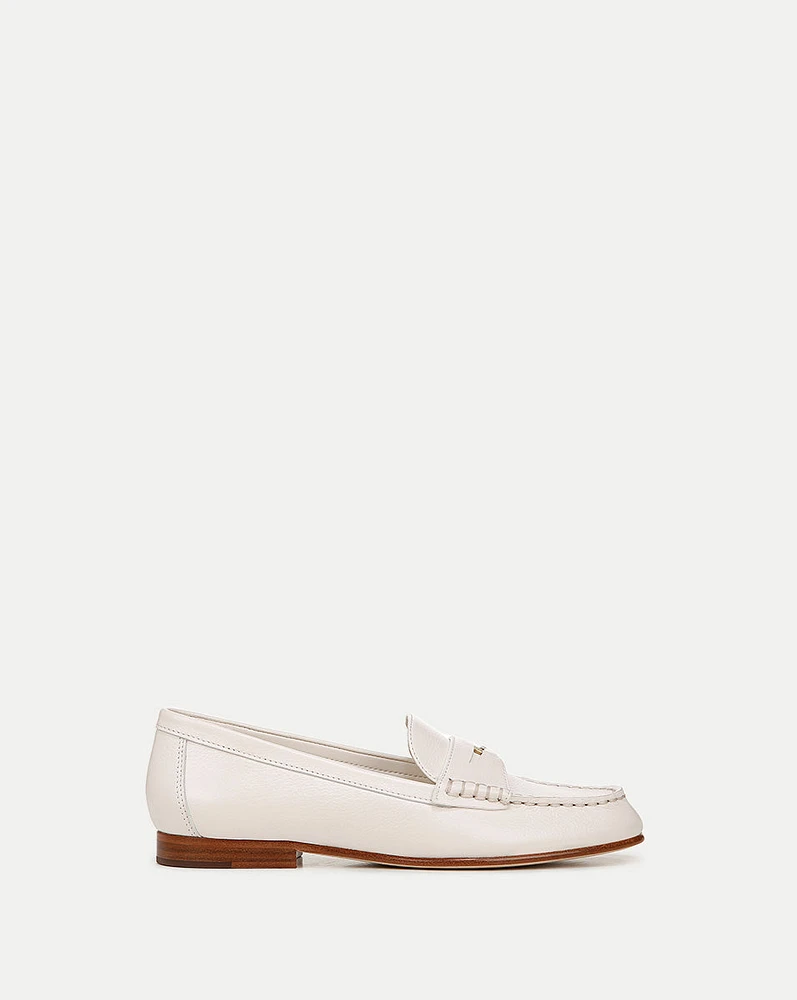 Penny Leather Loafer in Lily | Veronica Beard