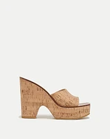 Paulita Natural Cork Wedge Sandal | Veronica Beard