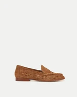 Penny Woven Suede Loafer | Veronica Beard