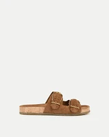 Paige Buckle Sandal in Hazelwood | Veronica Beard