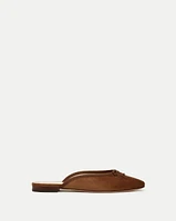 Catherine Suede Mule in Cedar | Veronica Beard