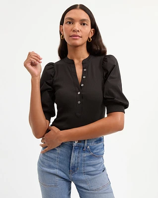 Coralee Puff-Sleeve Tee | Veronica Beard