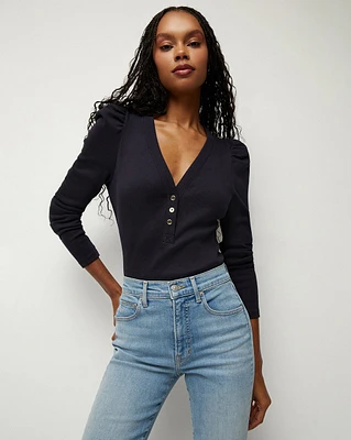 Dekalb Puff-Sleeve Top | Veronica Beard